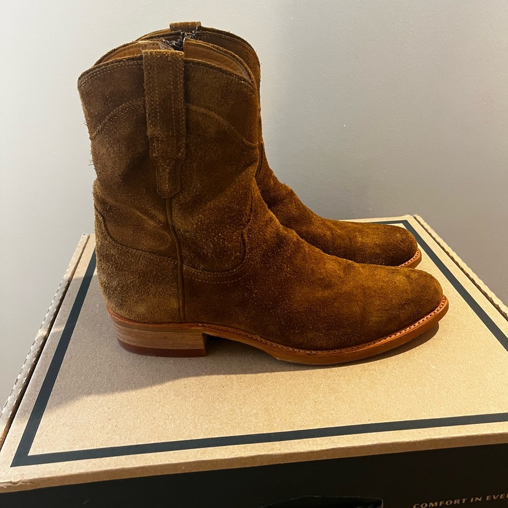 Tecovas Tan Leather Cowboy Boots Size 11